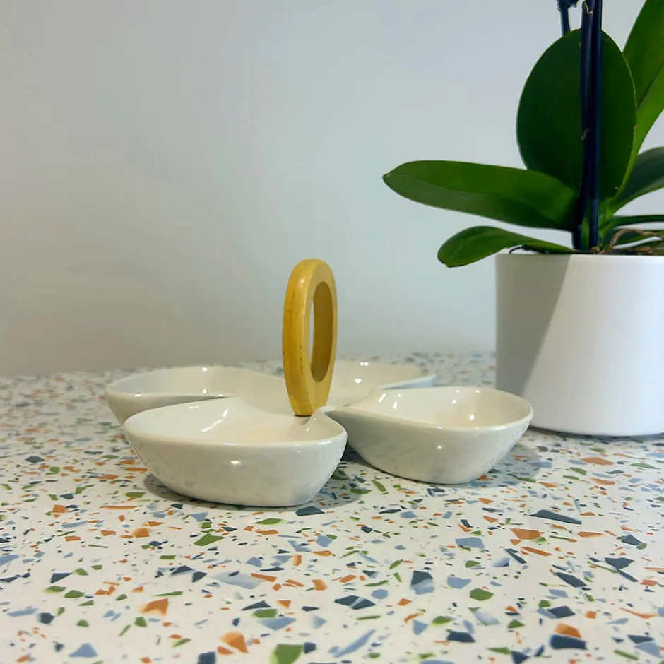 Plateau 70x70 decor terrazzo spectra --Restootab