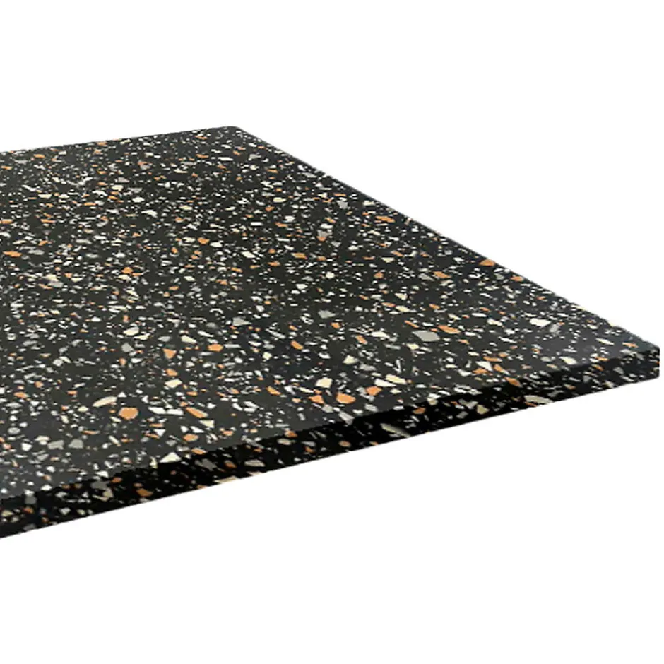 Restootab Plateau 140x70 decor terrazzo black chip -