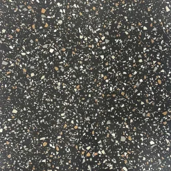 Plateau 90x90 decor terrazzo black chip chants laiton --Restootab Hot