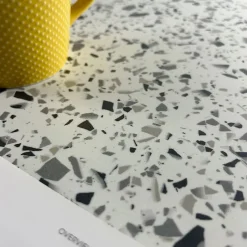 Plateau 160x80 decor terrazzo white chip --Restootab Discount
