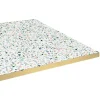 Restootab Plateau 110x70 decor terrazzo spectra chants laiton -
