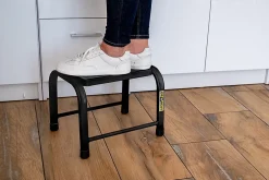 Drabest Plateforme tabouret escabeau NOIR 1 marche antidérapante 1 pièce.