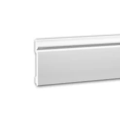 Plinthe 653108 Moulure décorative style Néo-Classicisme blanc 2 m-Profhome