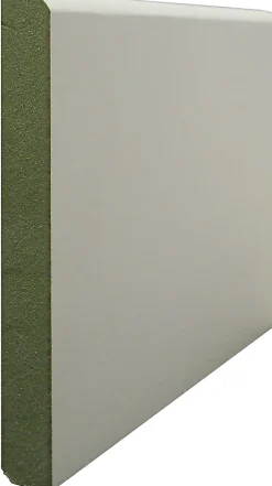 Plinthe arrondie MDF hydro blanc 244 x 10 cm, ép.10 mm- Clearance