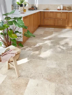 Plinthe beige 8 x 40 cm Travertino pierre naturelle-GoodHome Hot