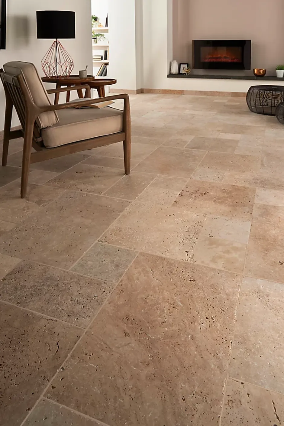 Plinthe beige 8 x 40 cm Travertino pierre naturelle-GoodHome Hot