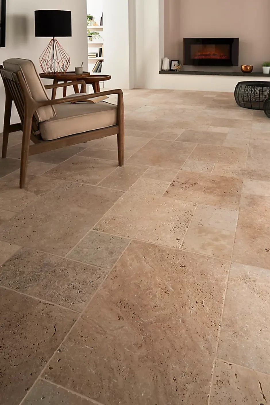 Plinthe beige 8 x 40 cm Travertino pierre naturelle-GoodHome Hot