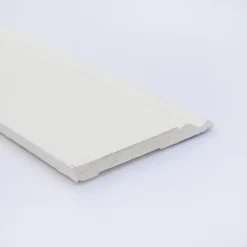Plinthe Bois de Pin Merkusii - Enduite Gesso Blanc - 12x120x2200mm-Woodbord Best