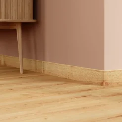 GoodHome Plinthe carrelage effet bois brut beige L.45 x l.0,75 cm x ép.9 mm, Lulea