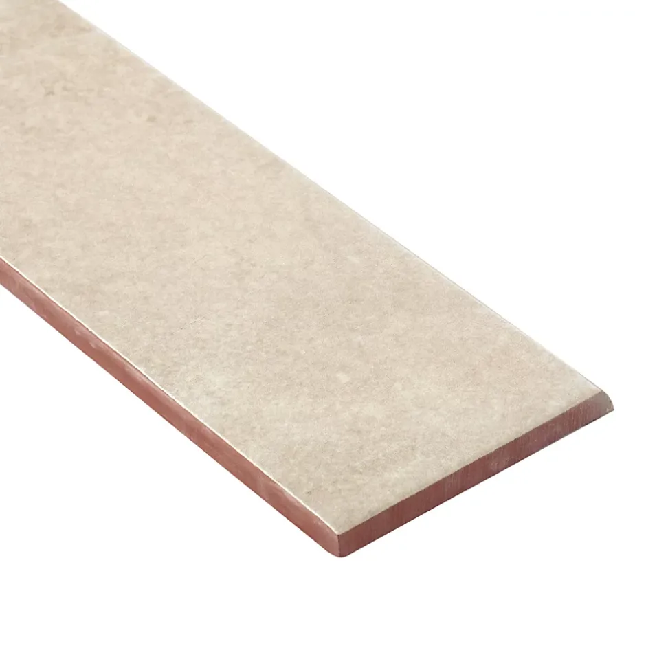 GoodHome Plinthe carrelage effet pierre beige mocca L.45 x l.0,75 cm x ép.9,1 mm, Limo Mocca