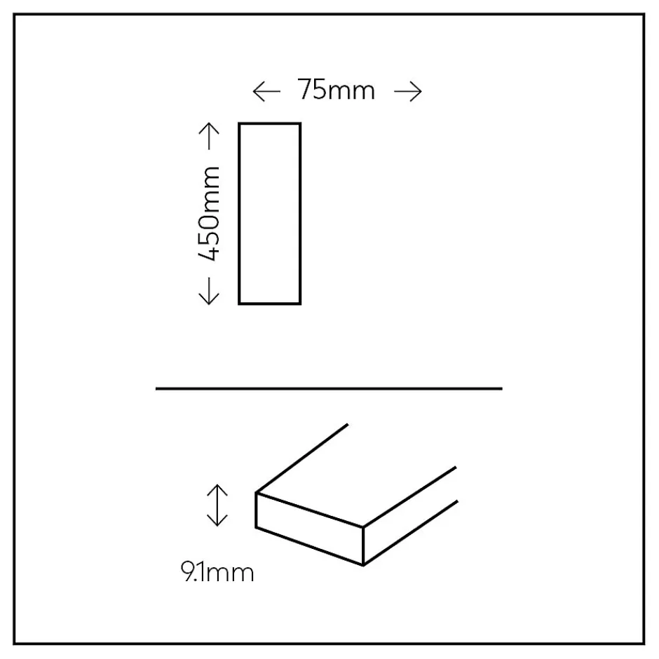 GoodHome Plinthe carrelage effet pierre beige mocca L.45 x l.0,75 cm x ép.9,1 mm, Limo Mocca