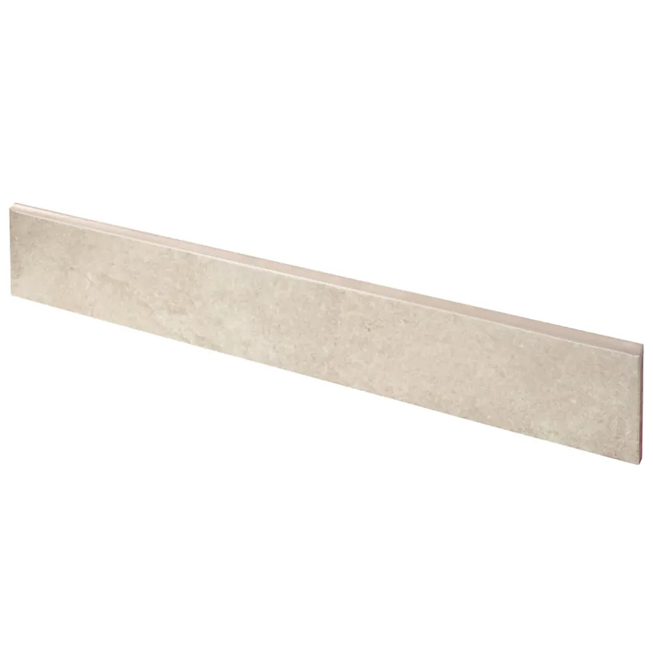 GoodHome Plinthe carrelage effet pierre beige mocca L.45 x l.0,75 cm x ép.9,1 mm, Limo Mocca