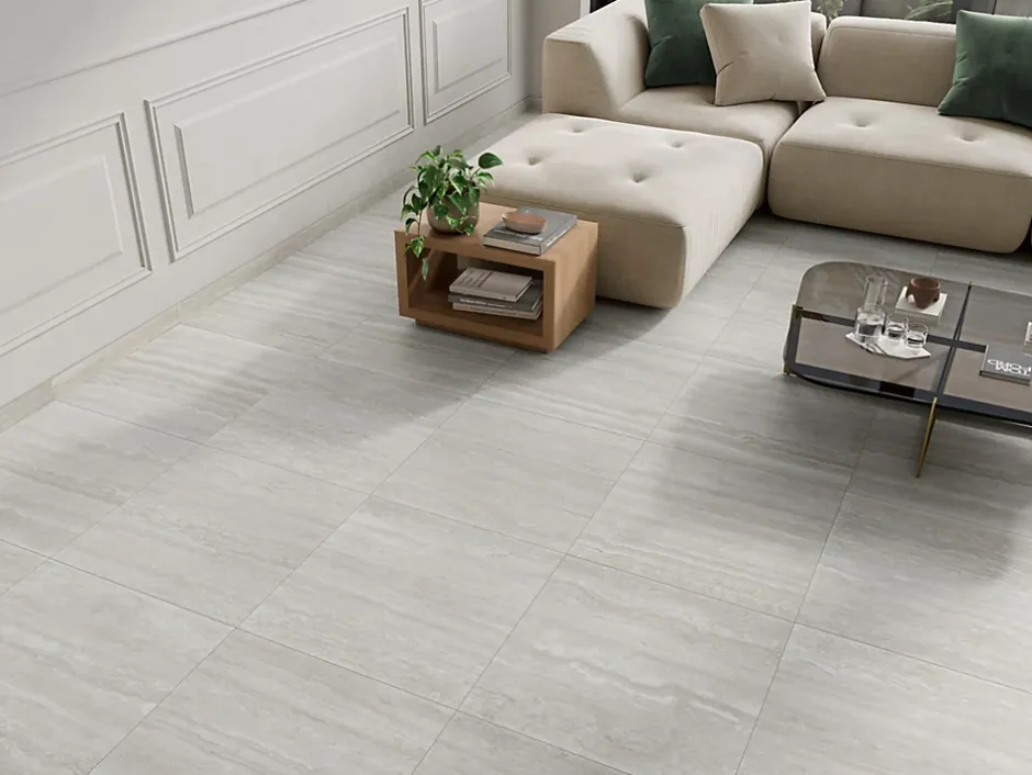 GoodHome Plinthe carrelage gris effet pierre L.60 x l.7,5 cm x ép.9 mm, Kyat