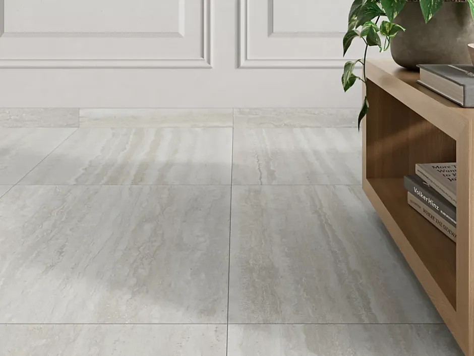 GoodHome Plinthe carrelage gris effet pierre L.60 x l.7,5 cm x ép.9 mm, Kyat