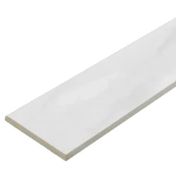 GoodHome Plinthe carrelage intérieur effet marbre blanc L.60 x l.8 cm x ép.9 mm, Ultimate Marble