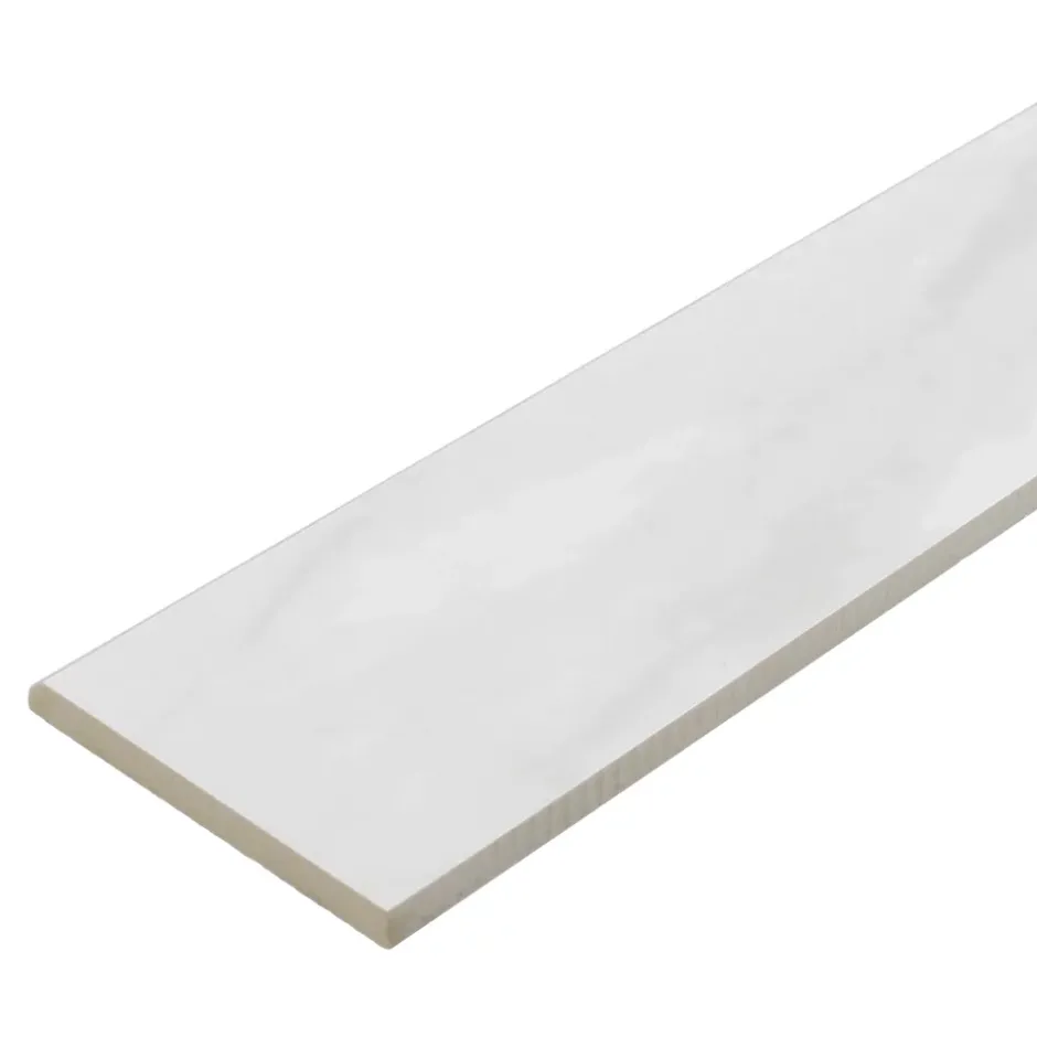 GoodHome Plinthe carrelage intérieur effet marbre blanc L.60 x l.8 cm x ép.9 mm, Ultimate Marble