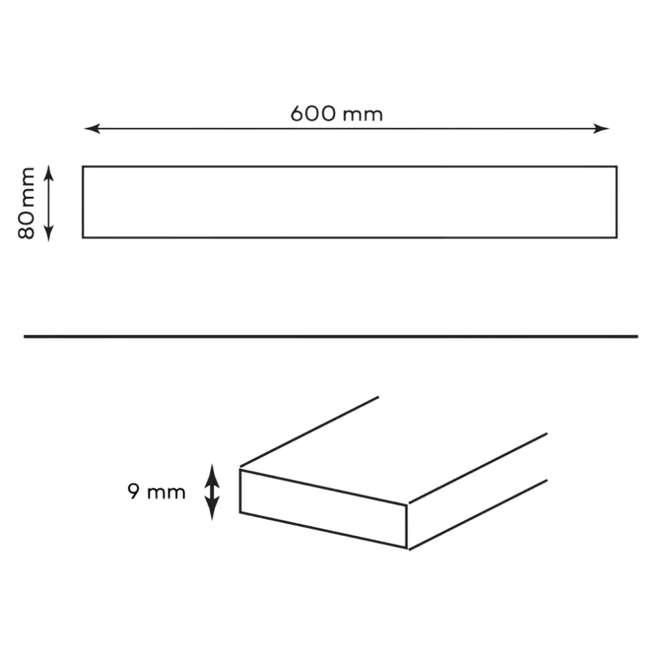 GoodHome Plinthe carrelage intérieur effet marbre blanc L.60 x l.8 cm x ép.9 mm, Ultimate Marble