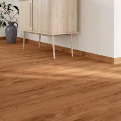 GoodHome Plinthe carrelage intérieur effet bois brut foncé L.60 x l.8 cm x ép.9 mm, Antic Rustic