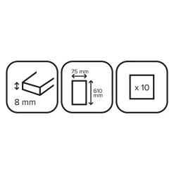 Plinthe concrete gris effet béton 7,5 x61 cm ep 9mm