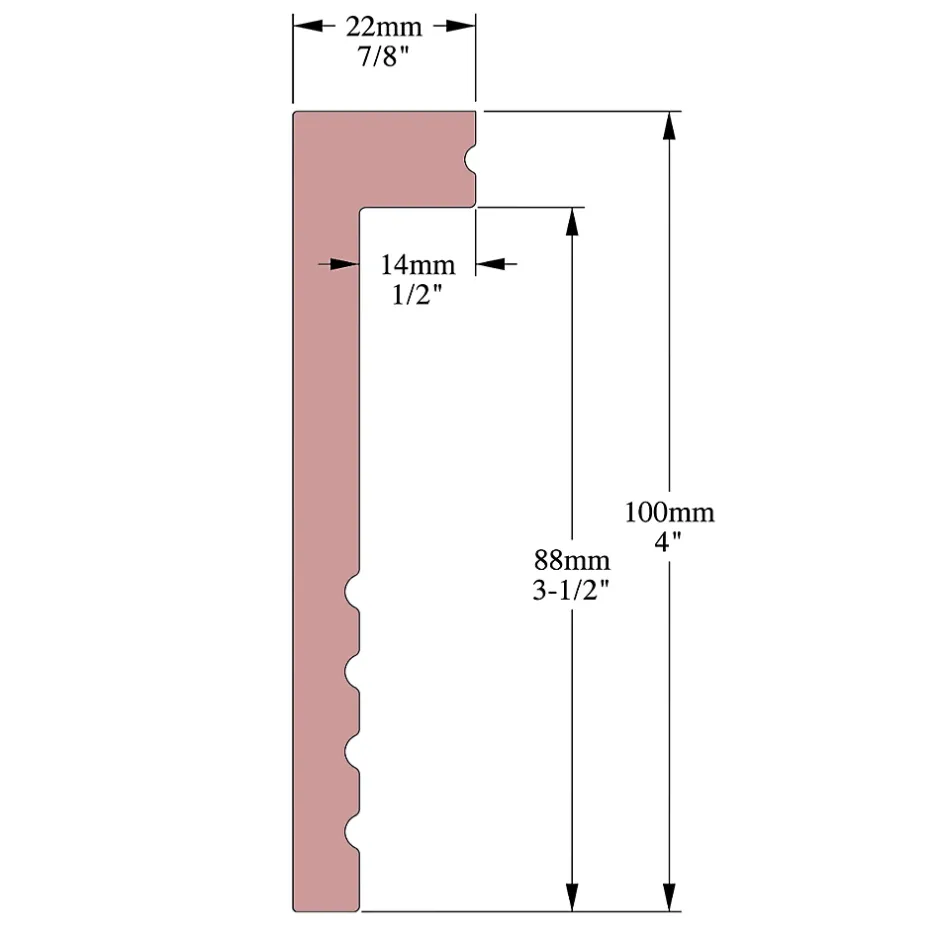 Cimaises Et Plus Plinthe décorative P01 - 10x2,2x200cm (h x p x L) - moulure déc
