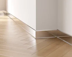 Plinthe décorative pour mur F Argent poli - 80mm x 2700mm x 0,65 ep.-Ilcom Hot