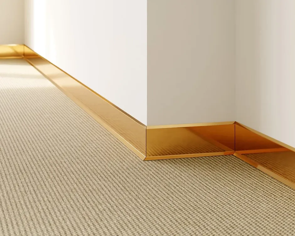 Plinthe décorative pour mur F Or poli - 60mm x 2700mm x 0,65 ep.-Ilcom Online