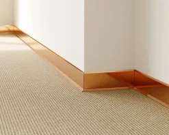 Ilcom Plinthe décorative pour mur F Cuivre poli - 100mm x 2700mm x 0,65 ep.