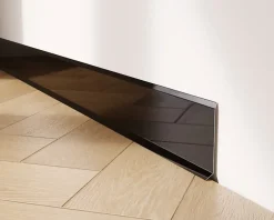 Plinthe décorative pour mur F Noir poli - 80mm x 2700mm x 0,65 ep.-Ilcom Sale