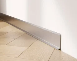 Plinthe décorative pour mur F Argent satiné - 60mm x 2700mm x 0,65 ep.-Ilcom Outlet