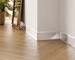 Plinthe décorative pour mur F Argent satiné - 60mm x 2700mm x 0,65 ep.-Ilcom Outlet