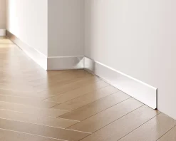 Ilcom Plinthe décorative pour mur F Argent satiné - 80mm x 2700mm x 0,65 ep.