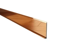 Ilcom Plinthe décorative pour mur F Cuivre poli - 80mm x 2700mm x 0,65 ep.