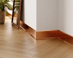 Ilcom Plinthe décorative pour mur F Cuivre poli - 80mm x 2700mm x 0,65 ep.