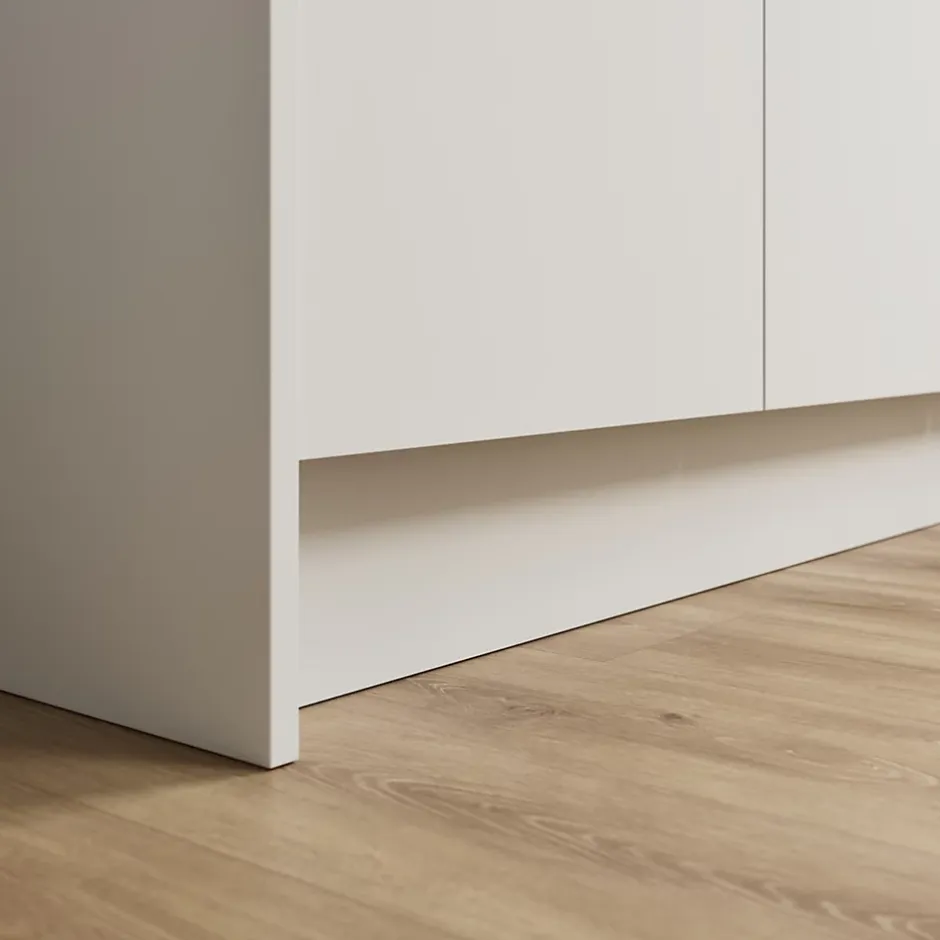 GoodHome Plinthe de cuisine Elcot blanc H.15 x l.240 x ép.1,6 cm