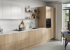 GoodHome Plinthe de cuisine Elcot blanc H.15 x l.240 x ép.1,6 cm