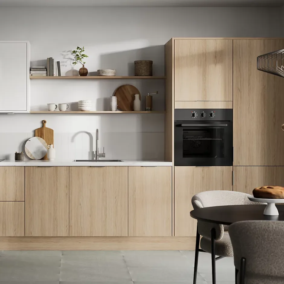 GoodHome Plinthe de cuisine Elcot blanc H.15 x l.240 x ép.1,6 cm