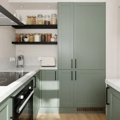 GoodHome Plinthe de cuisine Ash vert sauge H. 15 cm x l. 2.4 m x Ep. 16 mm