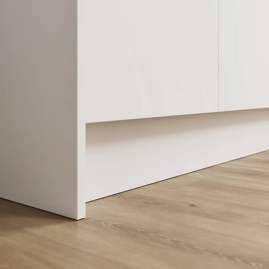 Plinthe de cuisine GoodHome Garcinia blanc mat H. 15 cm x l. 2,4 m x Ép. 16mm