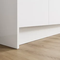 Plinthe de cuisine Stevia et Garcinia Blanc H. 15 cm x l. 2.4 m x Ep. 16 mm-GoodHome New