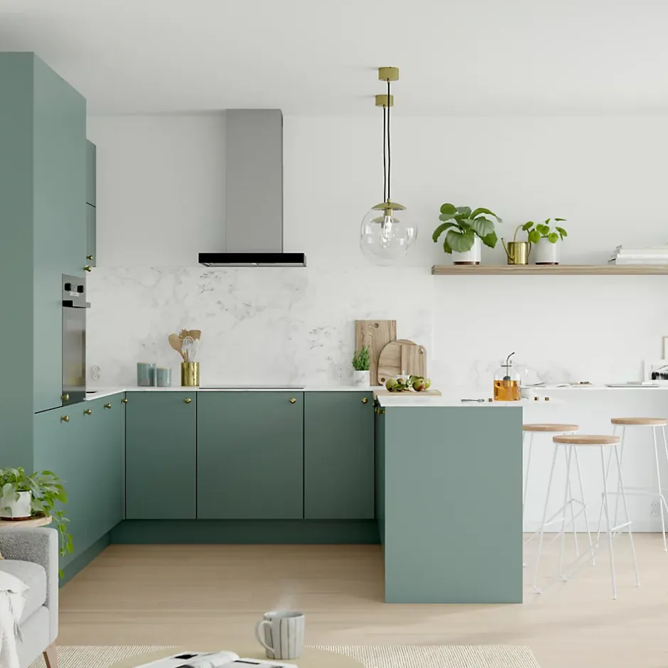 Plinthe de cuisine Stevia vert H. 15 x l. 240 x Ep. 1,6 cm-GoodHome Clearance