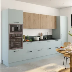 Plinthe de cuisine bleu glacier mat H.15 x l.240 x Ep.1,8 cm-Palma Sale