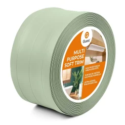 Quest Plinthe de finition W3 en PVC 4,en,1 120 mm, baguette autocollante, masquante, plinthe souple pour sol et mur, vert clair, 10 m