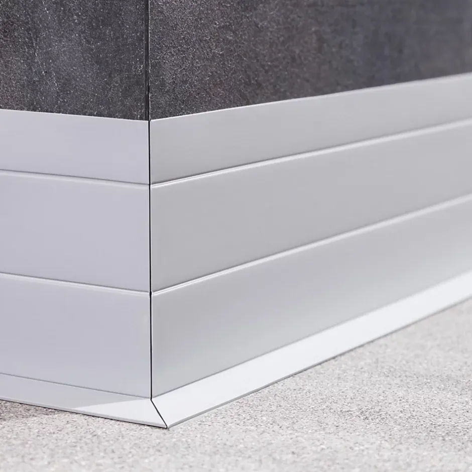 Quest Plinthe de finition W3 en PVC 4,en,1 120 mm, baguette autocollante, masquante, plinthe souple pour sol et mur, vert clair, 10 m