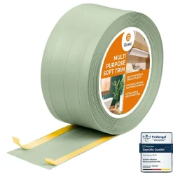 Quest Plinthe de finition W3 en PVC 4,en,1 120 mm, baguette autocollante, masquante, plinthe souple pour sol et mur, vert clair, 10 m