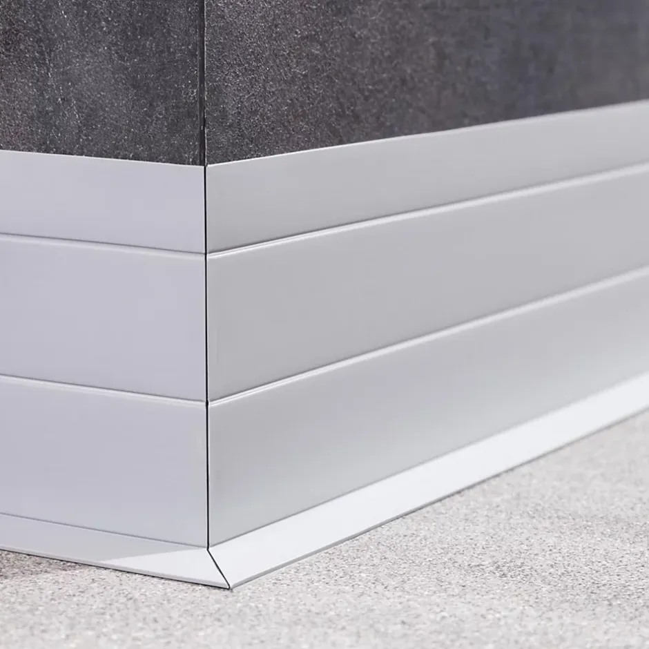 Quest Plinthe de finition W3 en PVC 4,en,1 120 mm, baguette autocollante, masquante, plinthe souple pour sol et mur, vert clair, 10 m