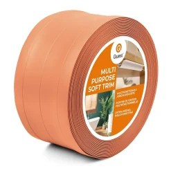 Quest Plinthe de finition W3 en PVC 4,en,1 95 mm, baguette autocollante, masquante, plinthe souple pour sol et mur, brique, 25 m