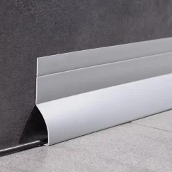 Plinthe de finition W2 en PVC 4,en,1 120 mm, baguette autocollante, masquante, plinthe souple pour sol et mur, gris, 15 m-Quest Sale