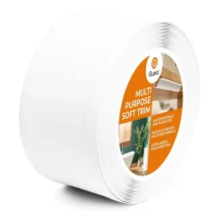 Plinthe de finition W1 en PVC 6,en,1 95 mm, baguette autocollante, masquante, plinthe souple pour sol et mur, blanc, 5 m-Quest Online