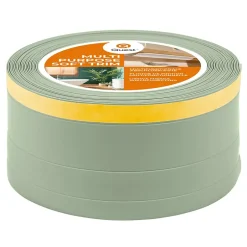 Quest Plinthe de finition W2 en PVC 4,en,1 120 mm, baguette autocollante, masquante, plinthe souple pour sol et mur, vert clair, 10 m