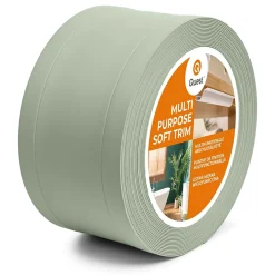 Quest Plinthe de finition W1 en PVC 6,en,1 95 mm, baguette autocollante, masquante, plinthe souple pour sol et mur, vert clair, 15 m